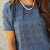 Textured Dot Solid Back Blouse
