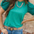 Textured Twist Sleeve Tee