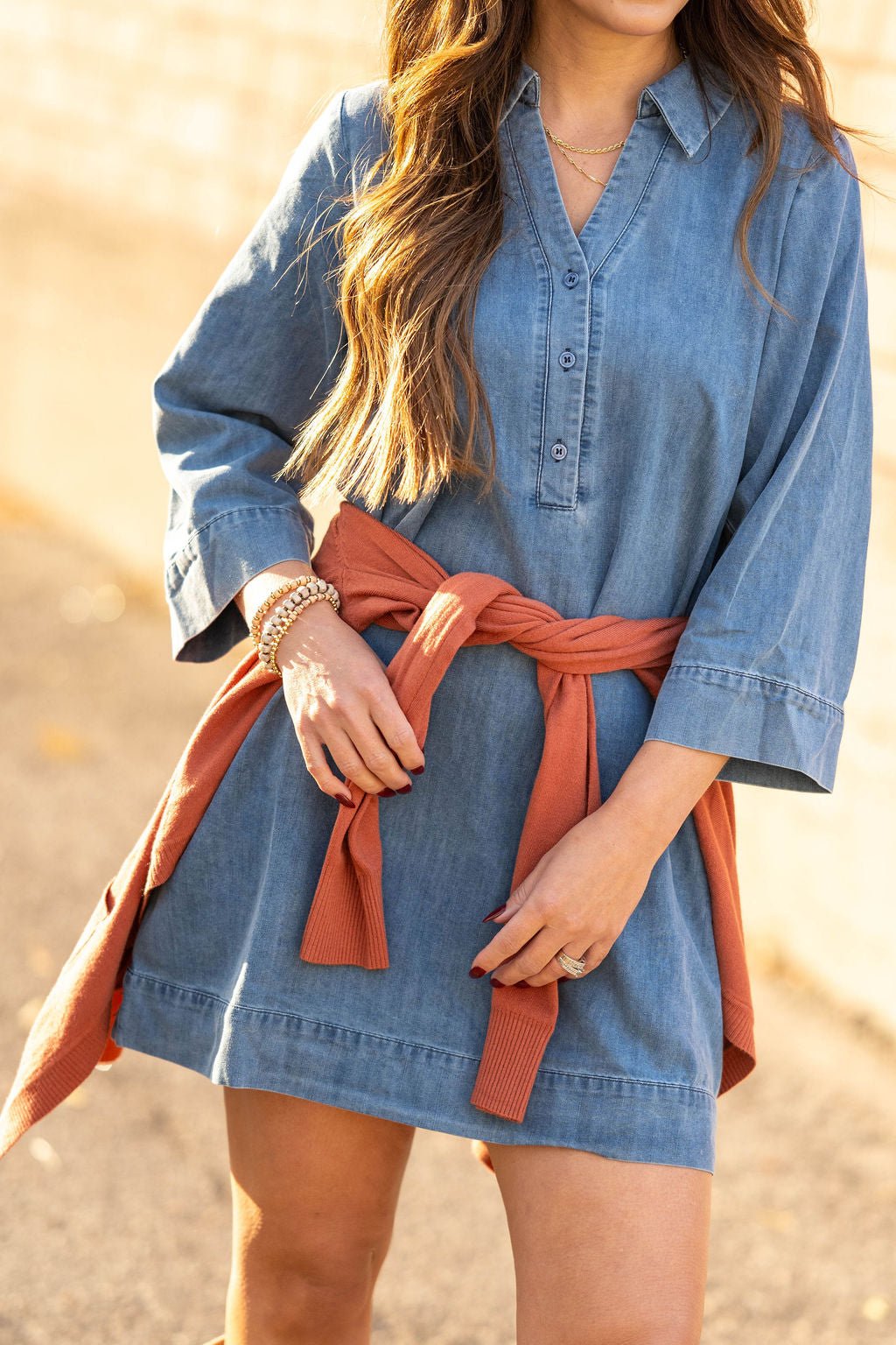 The Everyday Denim Dress Medium Wash / XL The Everyday Denim Dress Medium Wash / XL