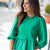 The Scallop Finish Peplum Blouse
