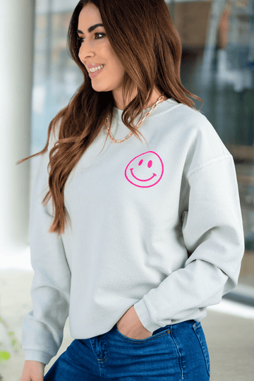 Today Is Going To Be A Good Day Ribbed Graphic Crewneck - Betsey's ...