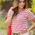Assorted Stripes Solid Trim Tee