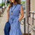 Subtle Plaid Tie Waist Dress