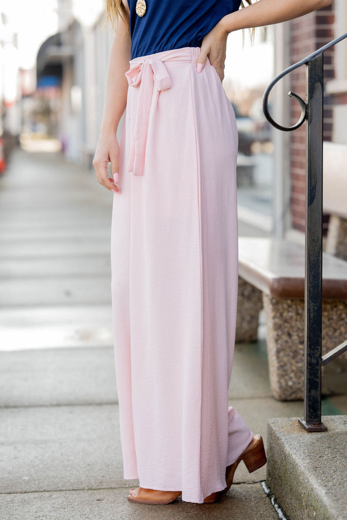 Wide Leg Tie Pants - Betsey's Boutique Shop