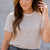 Striped Ribbed Collar Tee