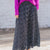 Daisies Button Accented Maxi Skirt