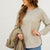 Waffled Side Slit Sweatshirt