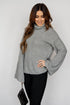 Bell Sleeve Knit Turtle Neck Sweater
