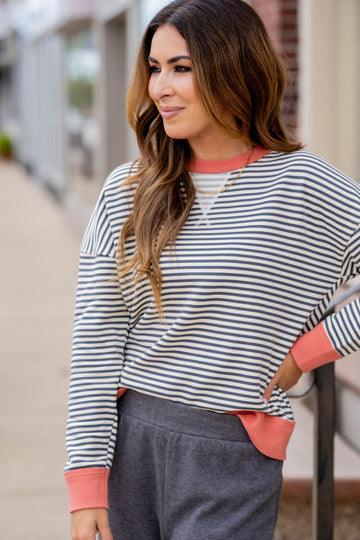 Colorpop Striped Sweatshirt