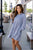 Chambray Tiered Button Up Dress