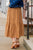 Mixed Stripes Ruffle Bottom Midi Skirt