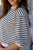 Textured Stripes 3/4 Sleeve Sweatshirt