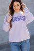 Midwest Blocked Letter Ribbed Graphic Crewneck