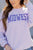 Midwest Blocked Letter Ribbed Graphic Crewneck