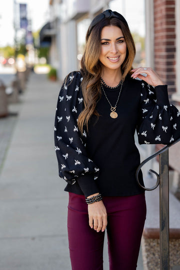 Bow Relaxed Sleeve Blouse