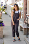 Basic Two Pocket Cropped Tank Jumpsuit