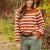 Mixed Knits Striped Sweater