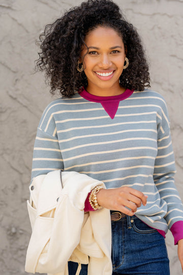 Color Pop Striped Sweater