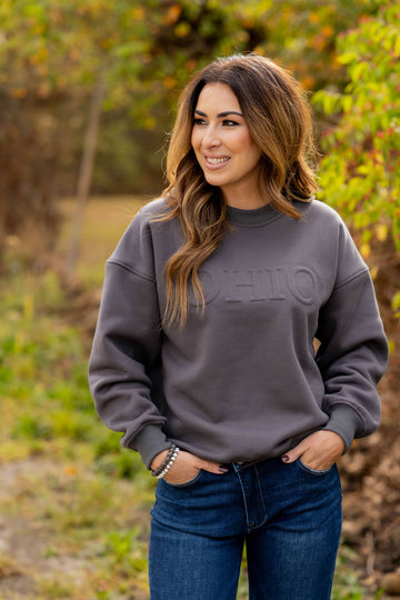 Ohio Embossed Crewneck