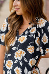 Floating Blooms Relaxed Sleeve Tee