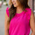 Stitched Dots Ruffle Trim Tank