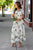 Painted Floral Tiered Maxi Dress