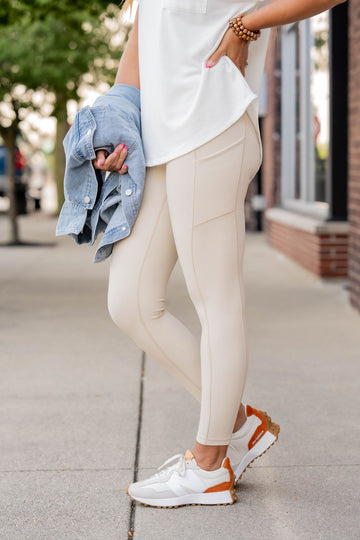 Ribbed Side Pocket Leggings