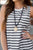 Scalloped Stripes Side Slit Maxi Dress