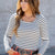 Textured Stripes Long Sleeve Tee