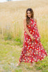 Romantic Floral Halter Maxi Dress