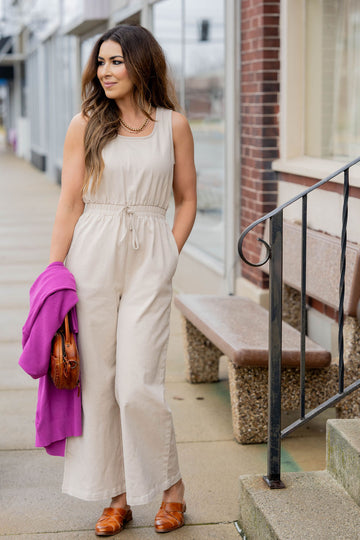 Wrap Back Tank Jumpsuit