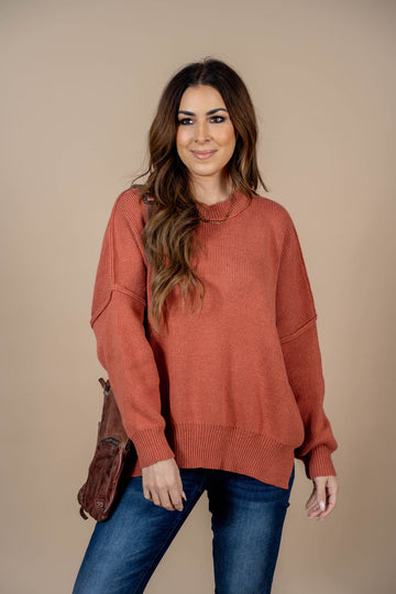 Raw Stitched Popover Sweater