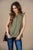 Frayed Trim Button Accented Tank