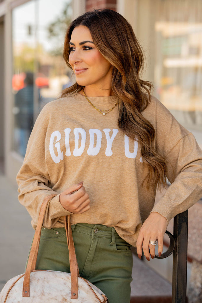 * Giddy Up Sweater Tee - Betsey's Boutique Shop