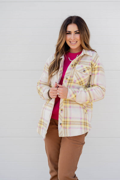 Pretty In Plaid Plush Shacket