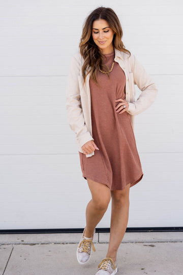 Thermal Accented Tank Dress