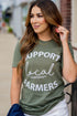 Support Your Local Farmers Mixed Fonts Graphic Tee