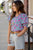 Wildflowers Ruched Puff Sleeve Blouse