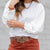 Woven Sleeve Solid Body Blouse