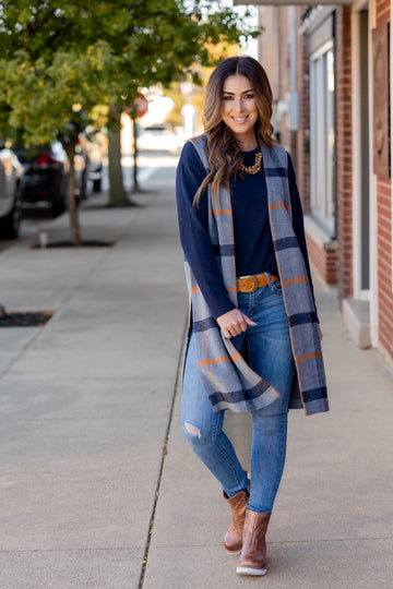 Plaid Tunic Vest