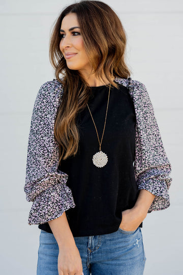 Dainty Daisies Statement Sleeve Tee