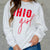 Bold Ohio Girl Ribbed Graphic Crewneck