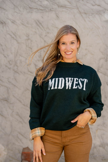 Midwest Ribbed Trim Sweater