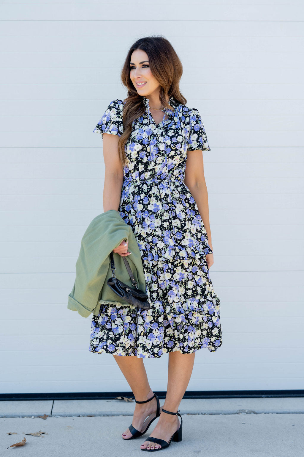 blue floral cap sleeve dress Sky Blue Floral Embroidered Mini Dress - All Dresses