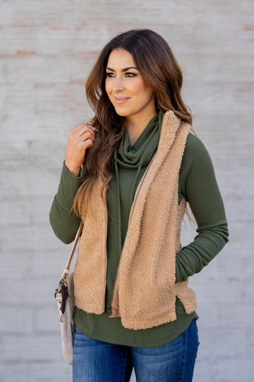 Lightweight Sherpa Vest - Betsey's Boutique Shop