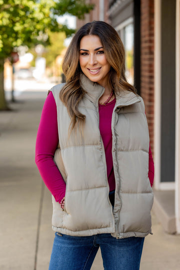 Relaxed Fit Puffer Vest