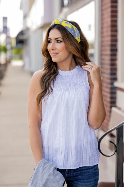 Detailed Smocked Top Tank