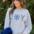 Snowflake Joy Ribbed Graphic Crewneck