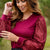 Sequin Sleeve Solid Body Blouse