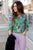 Bold Blooms 3/4 Sleeve Blouse